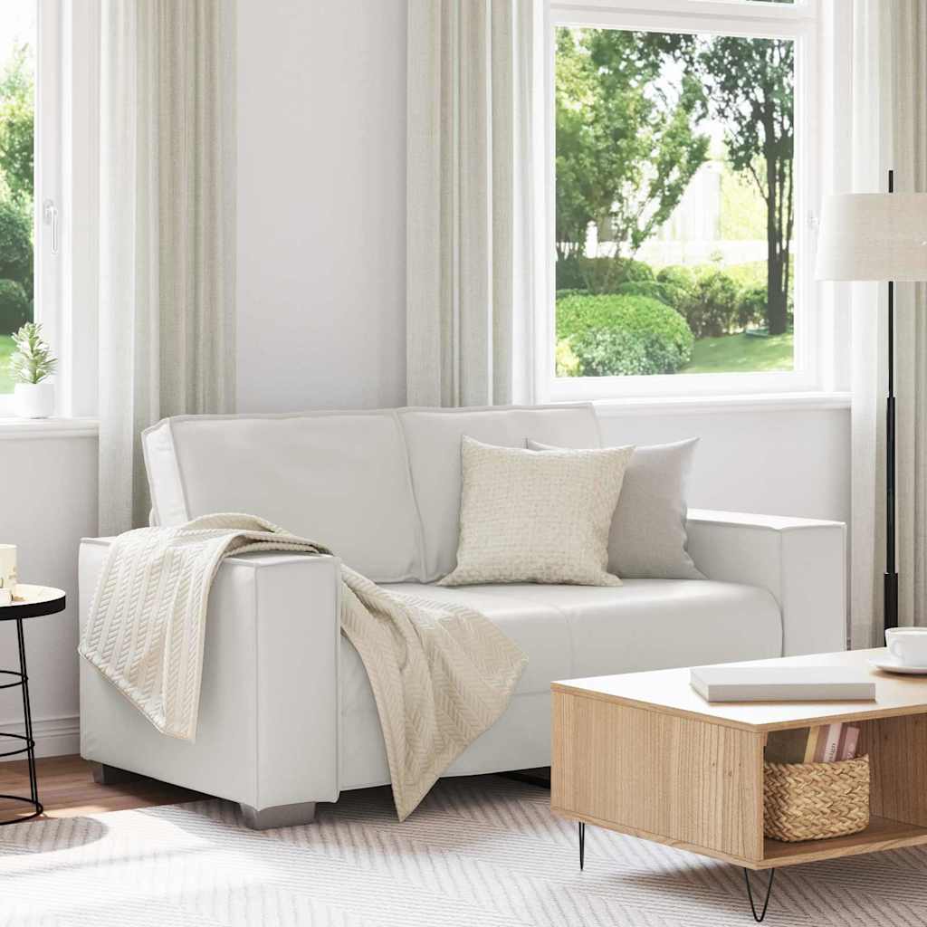 Canapé en Simili Cuir Noir Relax-Blanc-120 cm-La-Fabrique-Industrielle