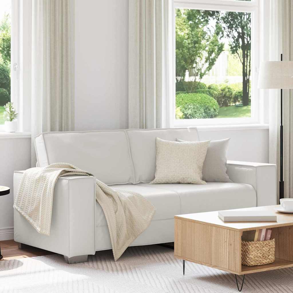 Canapé en Simili Cuir Noir Relax-Blanc-140 cm-La-Fabrique-Industrielle