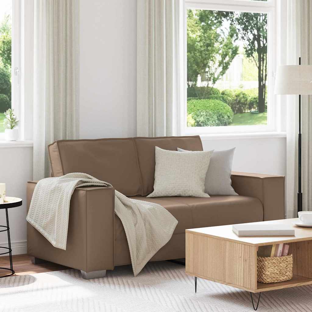 Canapé en Simili Cuir Noir Relax-Cappuccino-120 cm-La-Fabrique-Industrielle