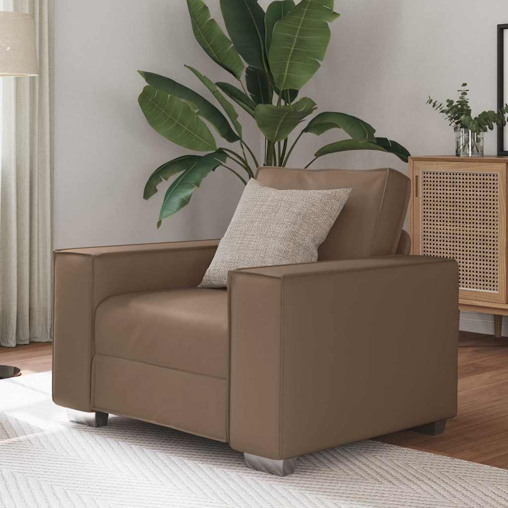 Canapé en Simili Cuir Noir Relax-Cappuccino-59 cm-La-Fabrique-Industrielle