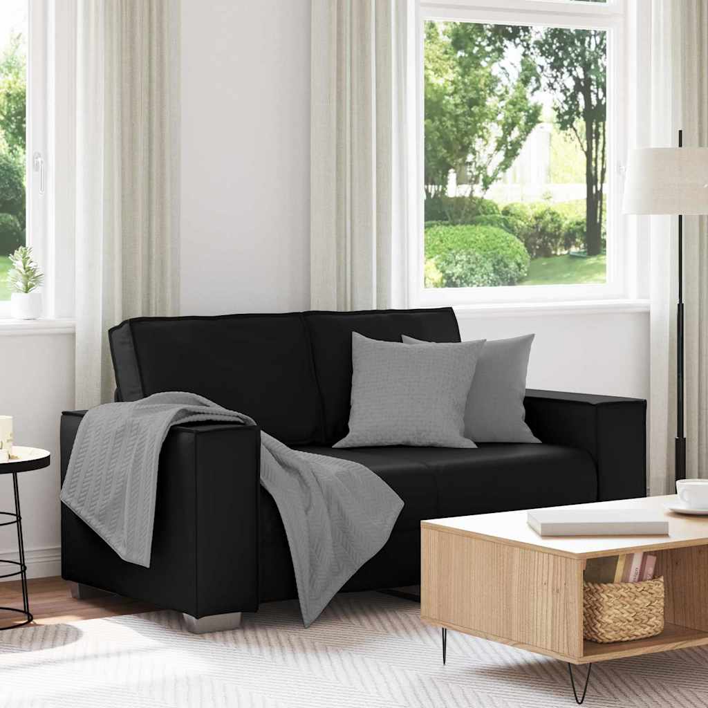 Canapé en Simili Cuir Noir Relax-Noir-120 cm-La-Fabrique-Industrielle