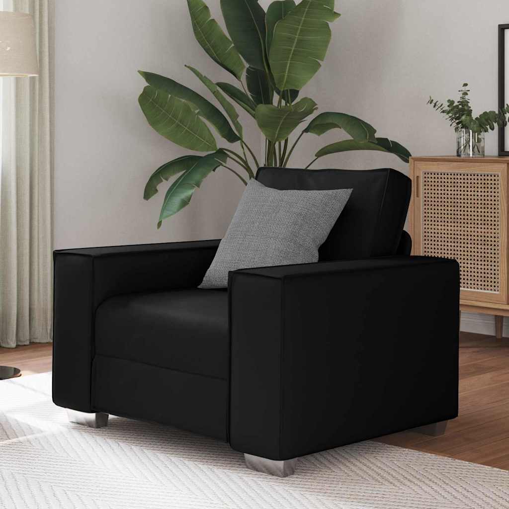 Canapé en Simili Cuir Noir Relax-Noir-59 cm-La-Fabrique-Industrielle