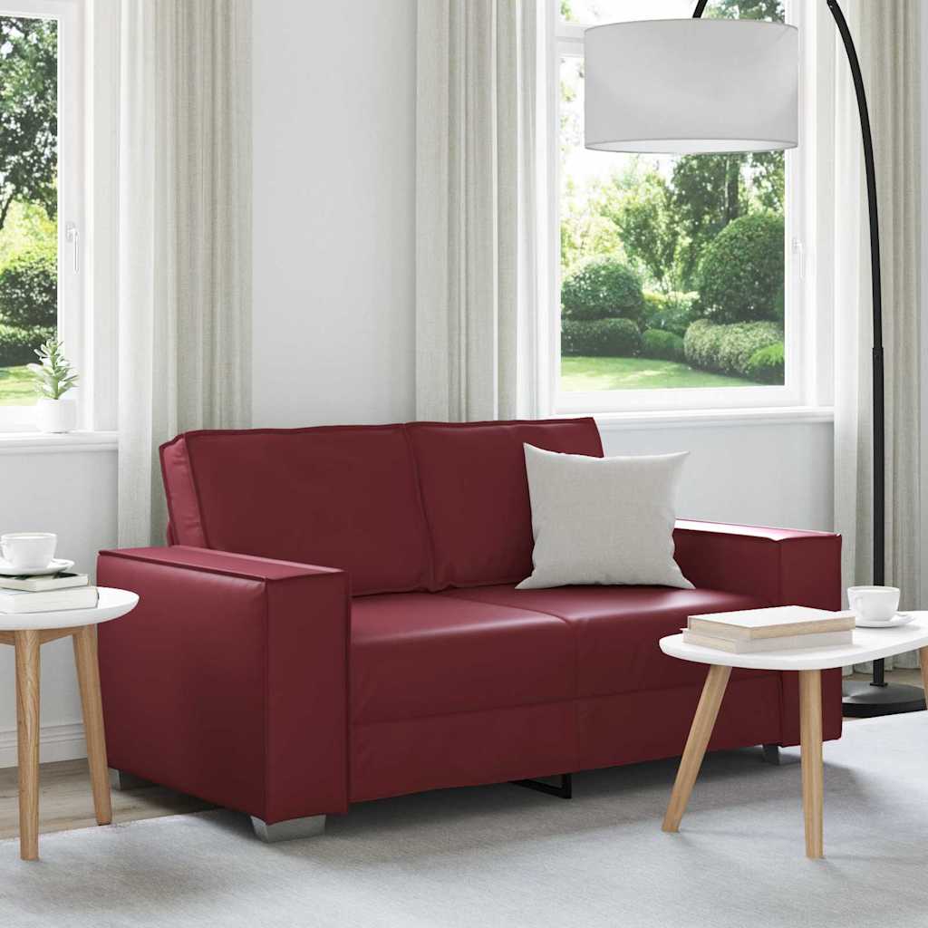Canapé en Simili Cuir Noir Relax-Rouge bordeaux-120 cm-La-Fabrique-Industrielle