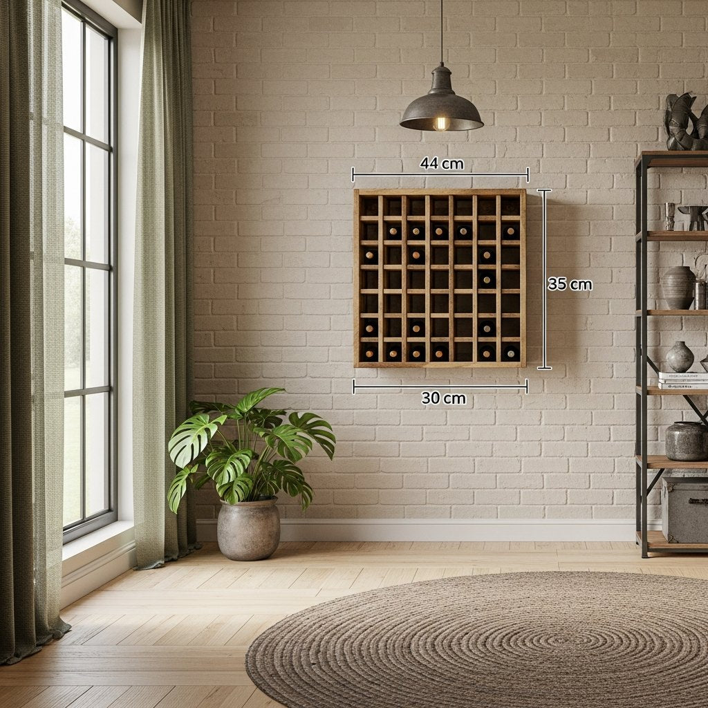 "Casier à Vin en Bois de Manguier Massif"