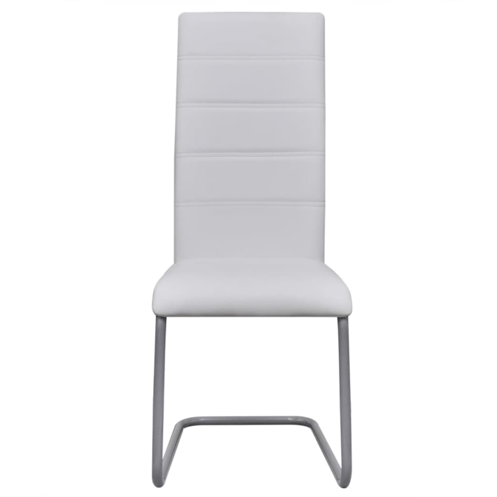 Chaise Cantilever Industrielle en Cuir Blanc-La-Fabrique-Industrielle