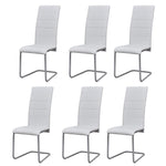 Chaise Cantilever Industrielle en Cuir Blanc-La-Fabrique-Industrielle