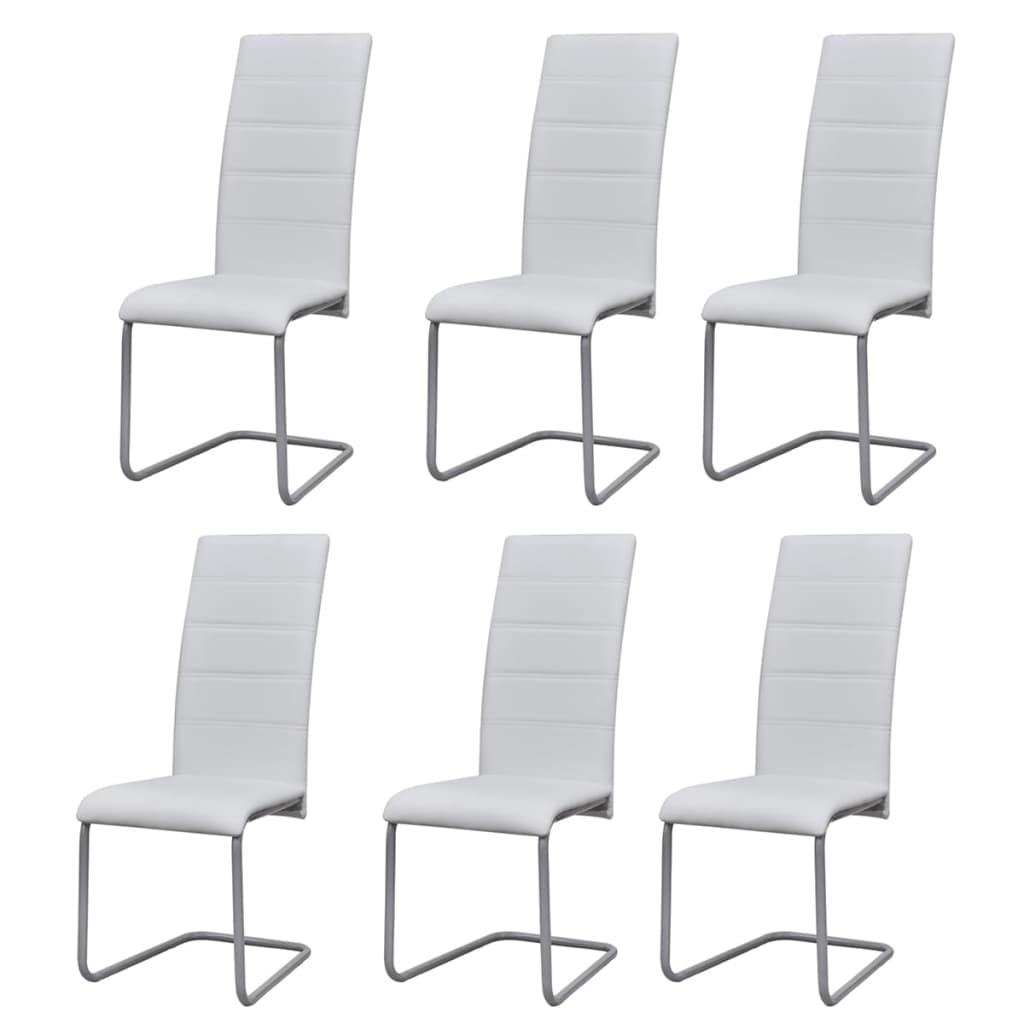 Chaise Cantilever Industrielle en Cuir Blanc-La-Fabrique-Industrielle