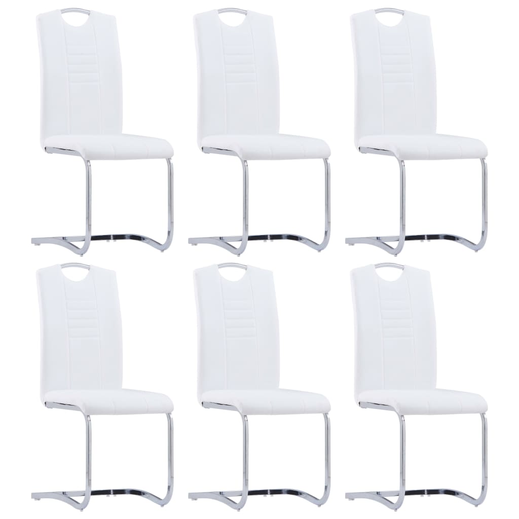 Chaise Cantilever en Cuir au Style Industriel-Blanc-6-La-Fabrique-Industrielle