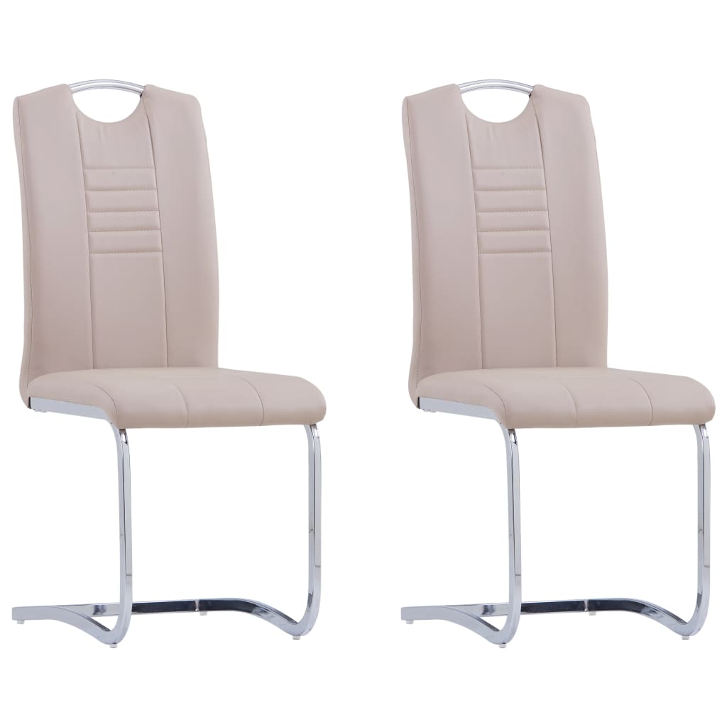 Chaise Cantilever en Cuir au Style Industriel-Cappuccino-2-La-Fabrique-Industrielle