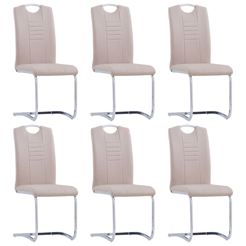 Chaise Cantilever en Cuir au Style Industriel-Cappuccino-6-La-Fabrique-Industrielle