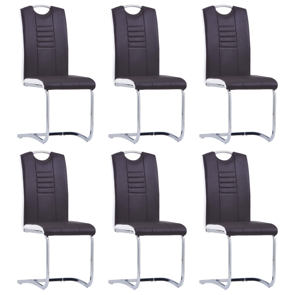 Chaise Cantilever en Cuir au Style Industriel-Marron-6-La-Fabrique-Industrielle