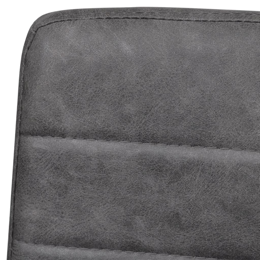 Chaise Cantilever en Similicuir Gris-La-Fabrique-Industrielle