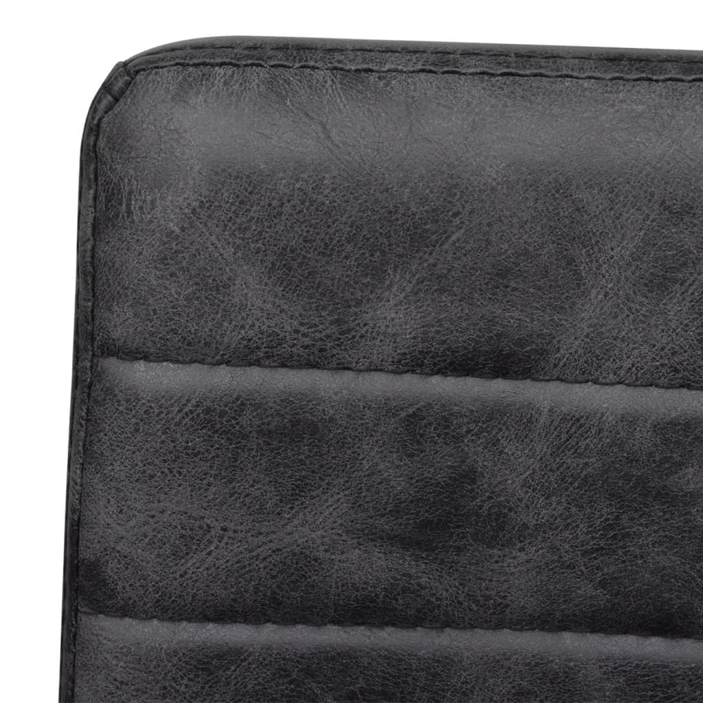 Chaise Cantilever en Similicuir Noir avec Accoudoir-La-Fabrique-Industrielle