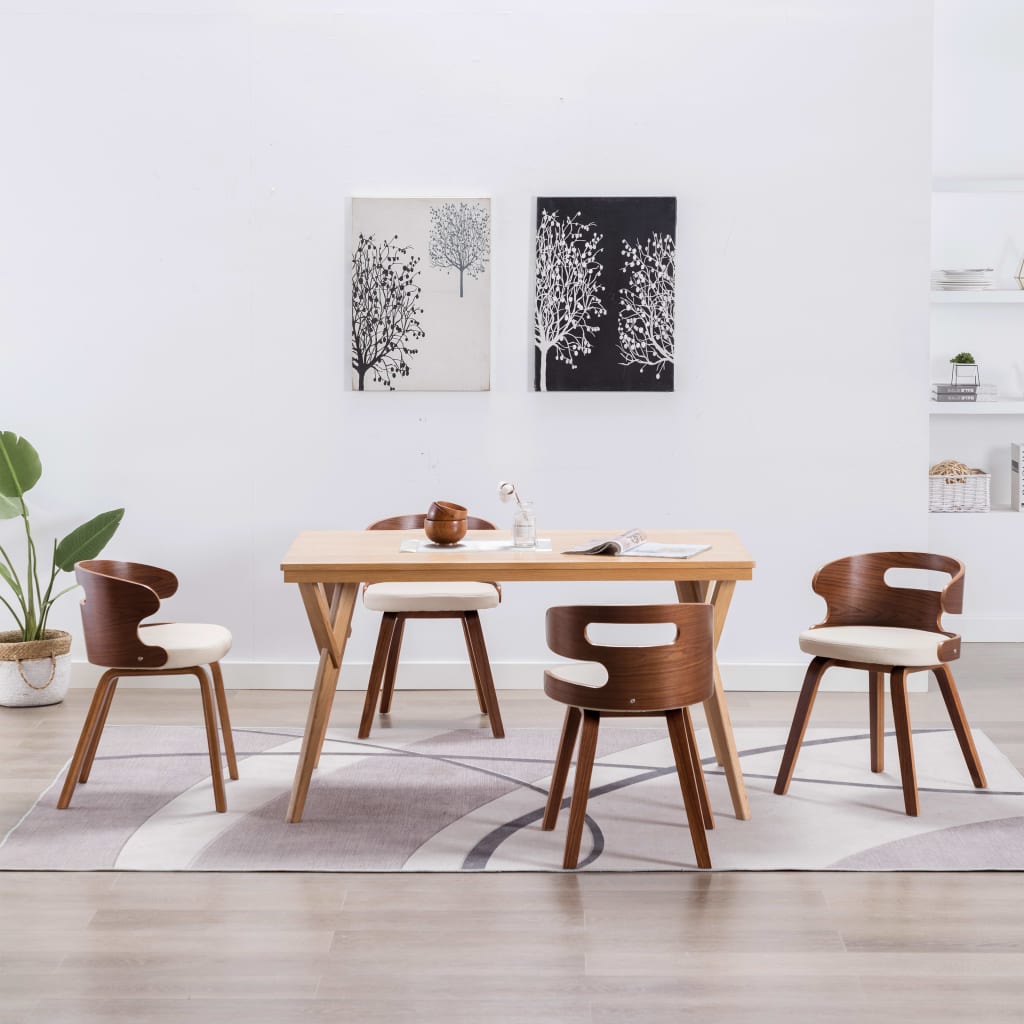 Chaise Industrielle Élégante en Noir et Bois-crème et marron foncé-4-La-Fabrique-Industrielle