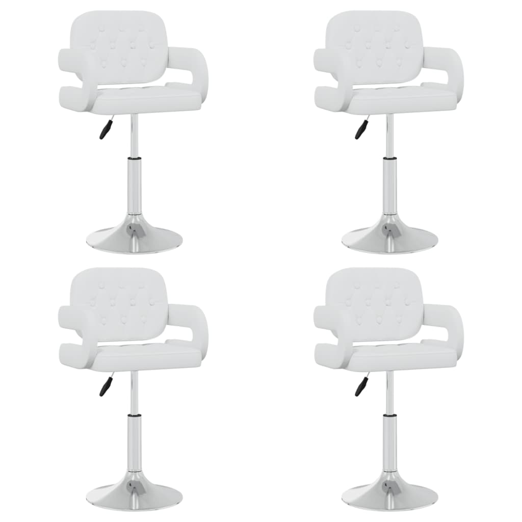 Chaise Industrielle Pivotante en Similicuir-Blanc-4-La-Fabrique-Industrielle