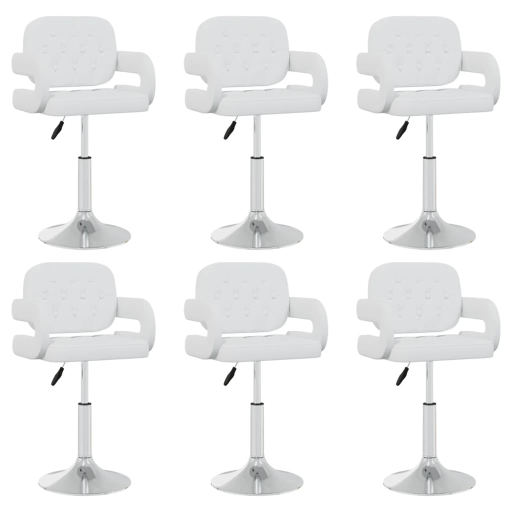 Chaise Industrielle Pivotante en Similicuir-Blanc-6-La-Fabrique-Industrielle