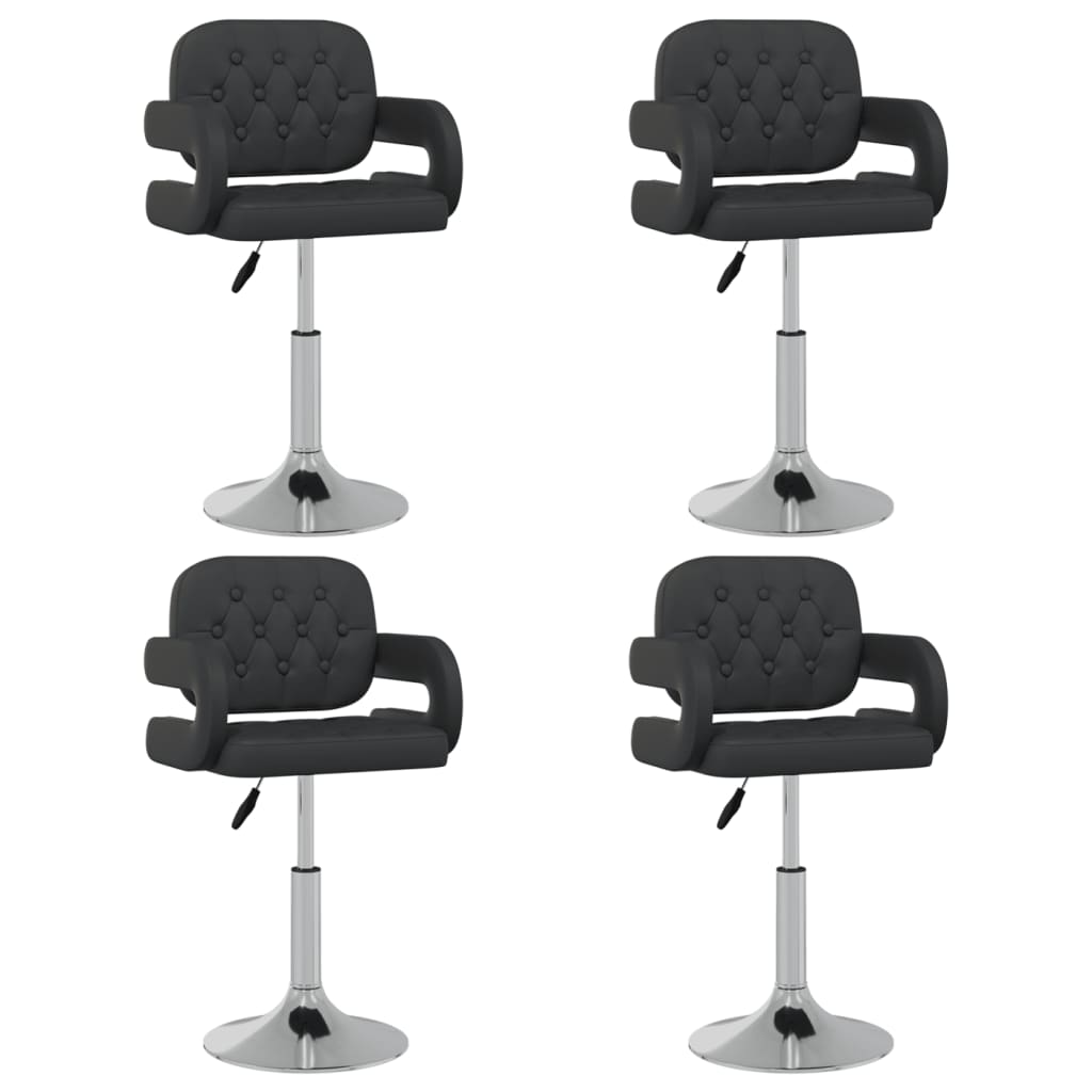 Chaise Industrielle Pivotante en Similicuir-Noir-4-La-Fabrique-Industrielle