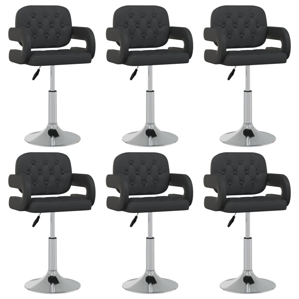 Chaise Industrielle Pivotante en Similicuir-Noir-6-La-Fabrique-Industrielle