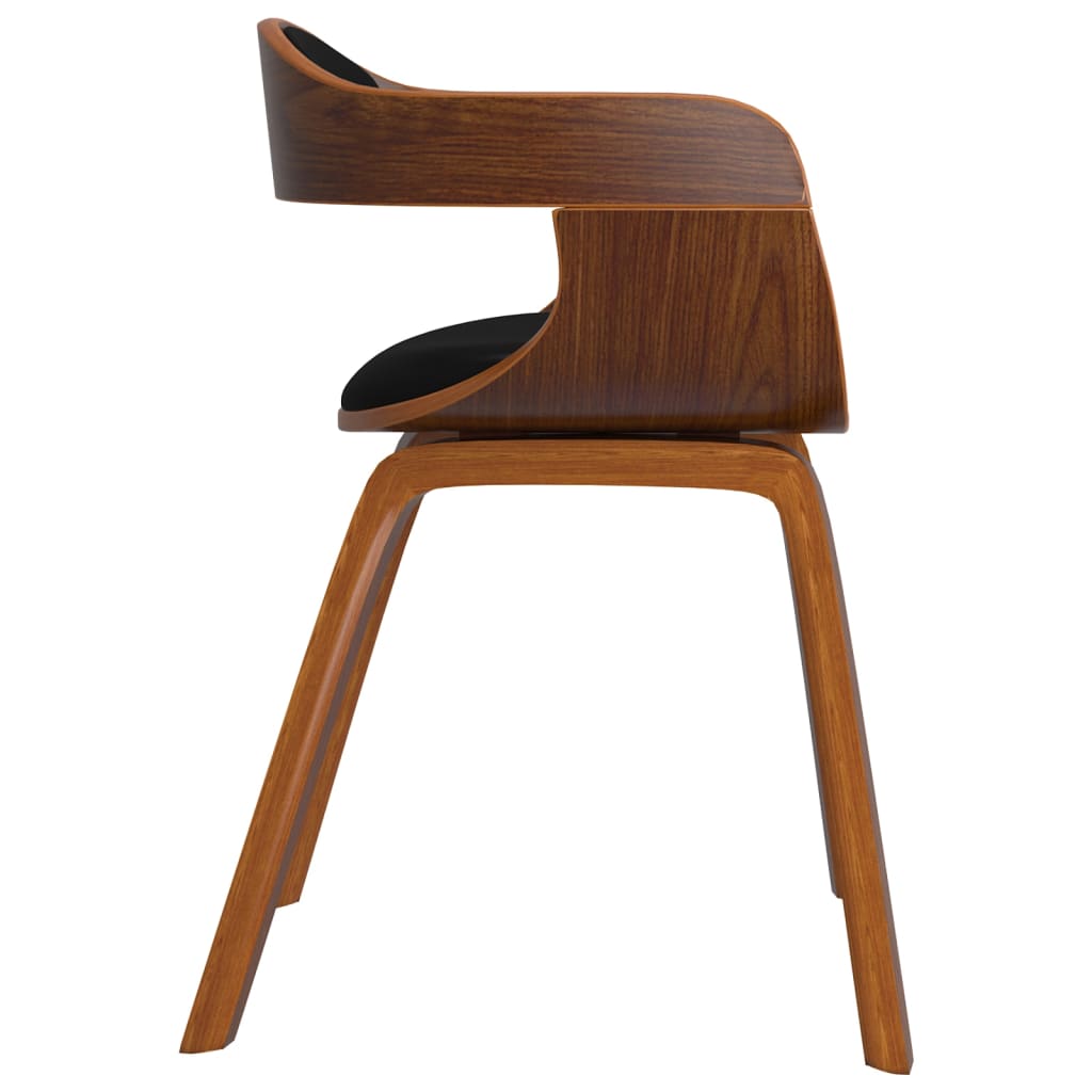 Chaise Industrielle de Salle à Manger en Bois Courbé et Cuir-La-Fabrique-Industrielle