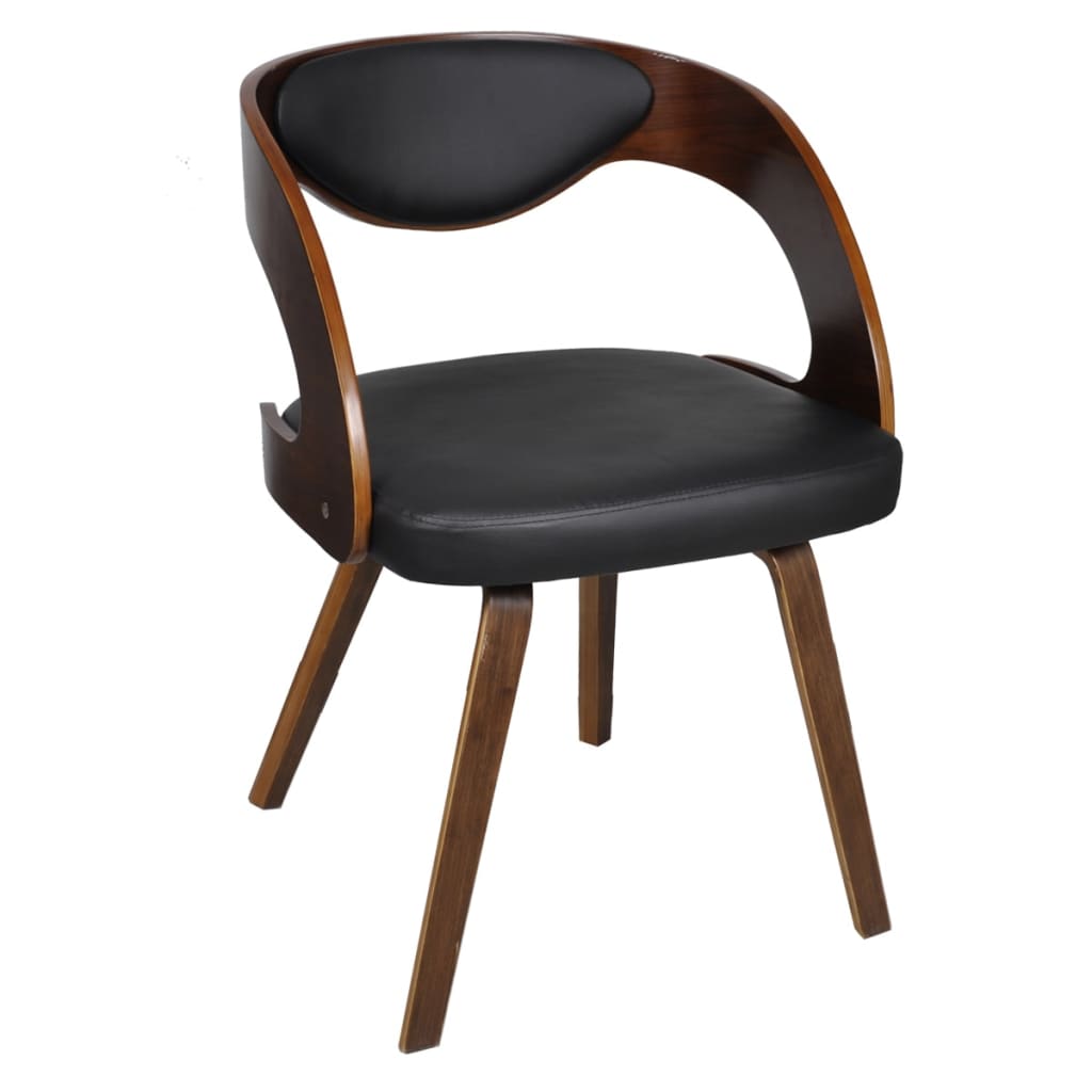 Chaise Industrielle en Bois Courbé et Cuir-La-Fabrique-Industrielle