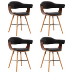 Chaise Industrielle en Bois Courbé et Simili Cuir Noir-noir et marron foncé-4-La-Fabrique-Industrielle
