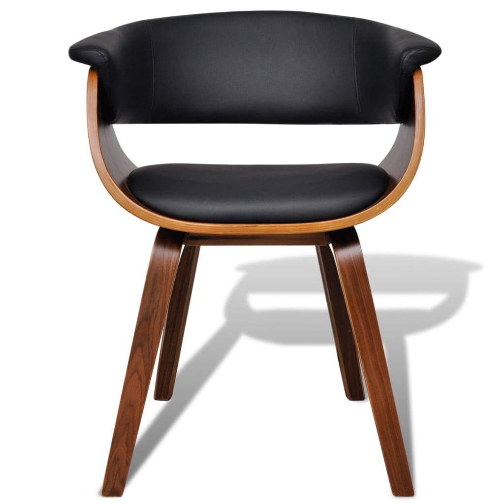 Chaise Industrielle en Bois et Cuir Courbé-La-Fabrique-Industrielle