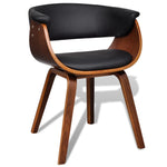 Chaise Industrielle en Bois et Cuir Courbé-La-Fabrique-Industrielle