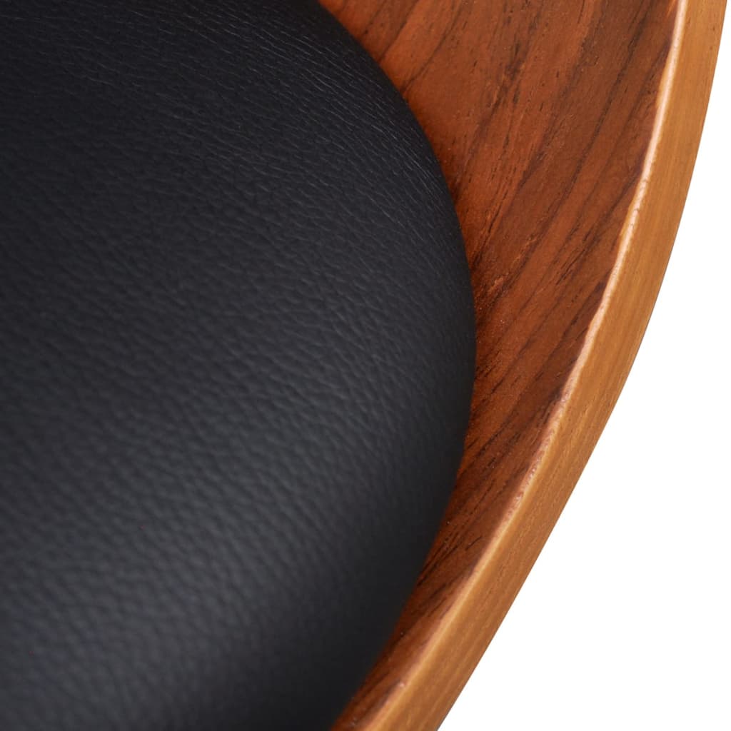 Chaise Industrielle en Bois et Cuir Courbé-La-Fabrique-Industrielle