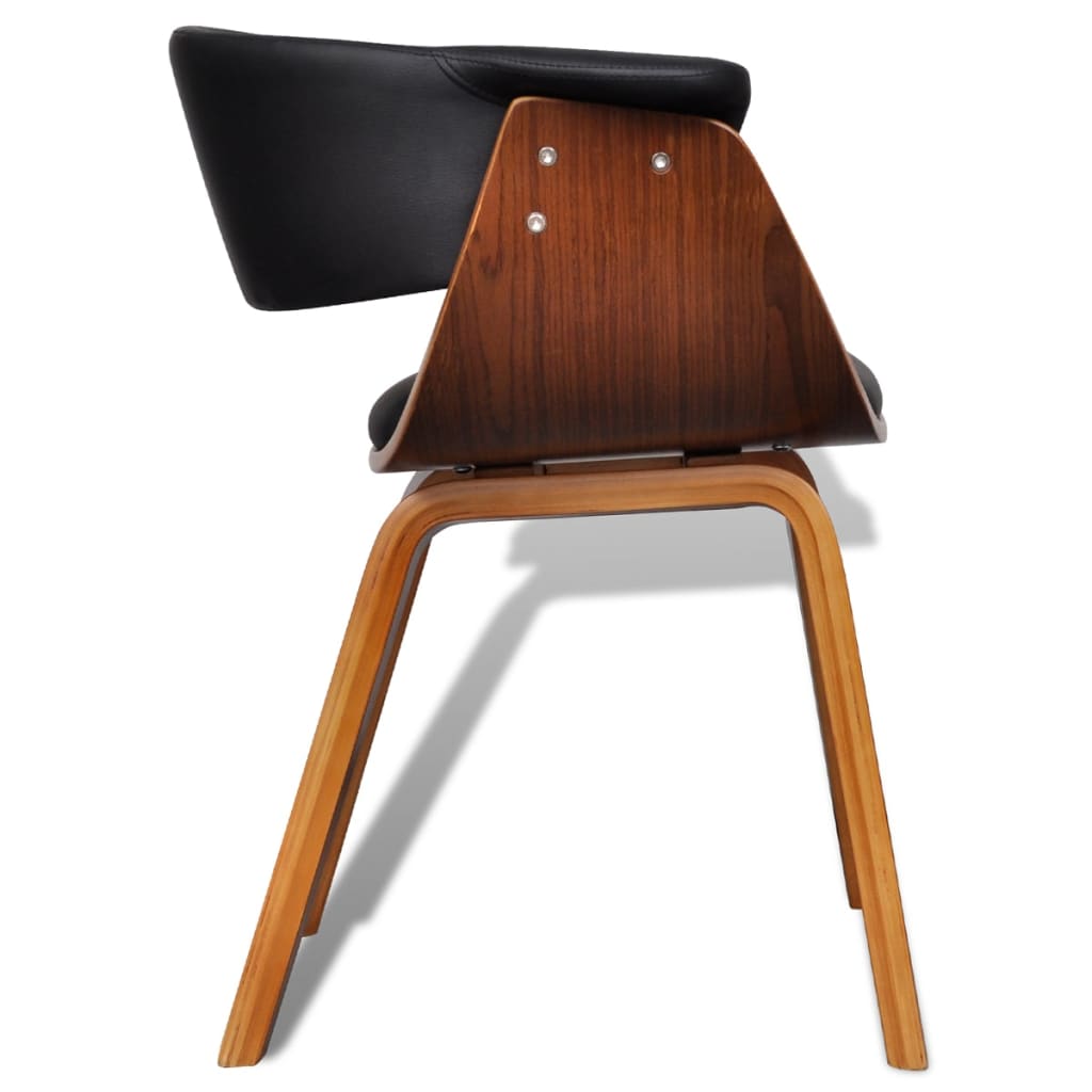 Chaise Industrielle en Bois et Cuir Courbé-La-Fabrique-Industrielle
