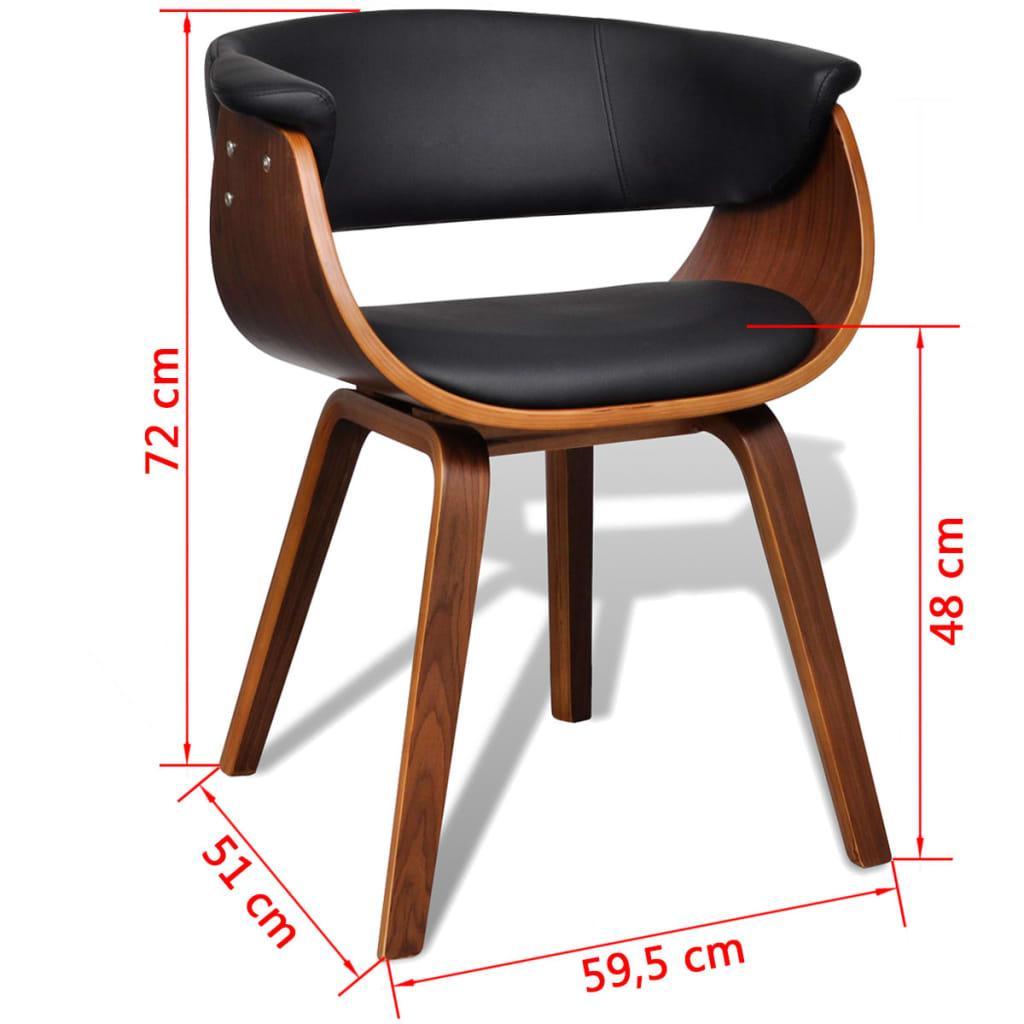 Chaise Industrielle en Bois et Cuir Courbé-La-Fabrique-Industrielle