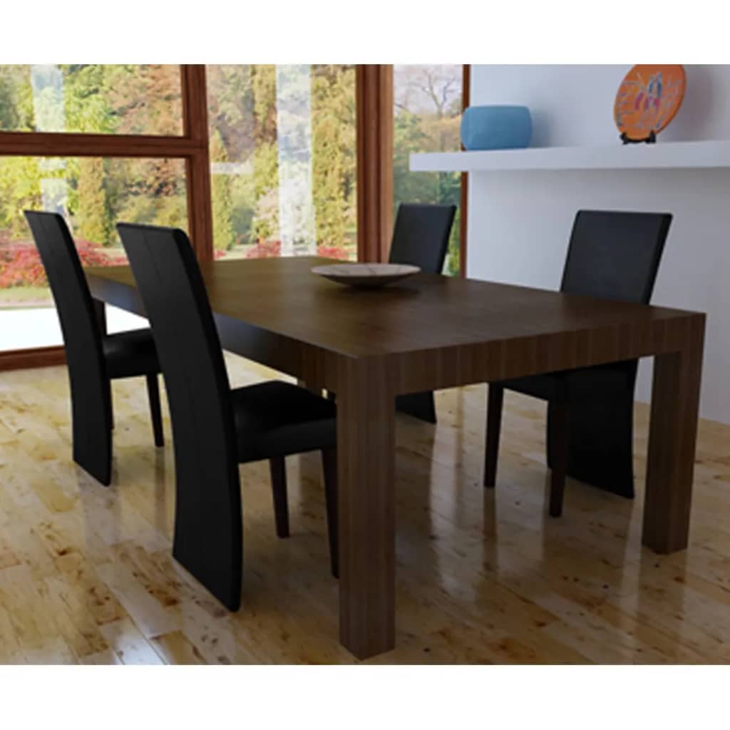 Chaise Industrielle en Bois et Cuir Design-Noir-4-La-Fabrique-Industrielle