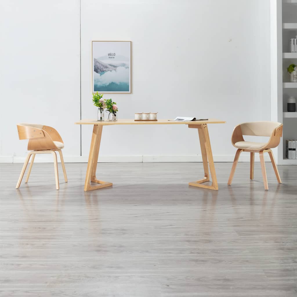 Chaise Industrielle en Bois et Cuir Noir-crème et marron clair-1-La-Fabrique-Industrielle