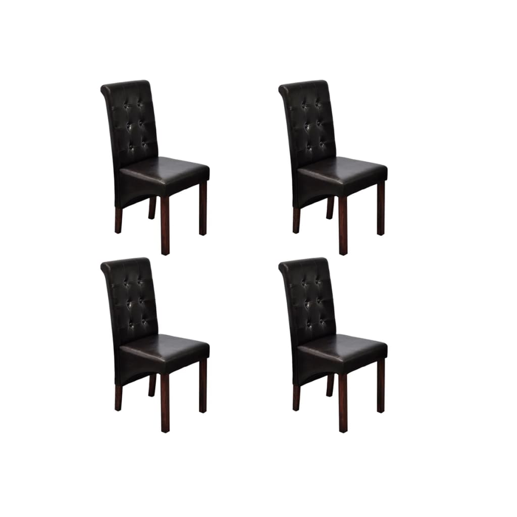 Chaise Industrielle en Cuir Synthétique Noir-Marron-4-La-Fabrique-Industrielle