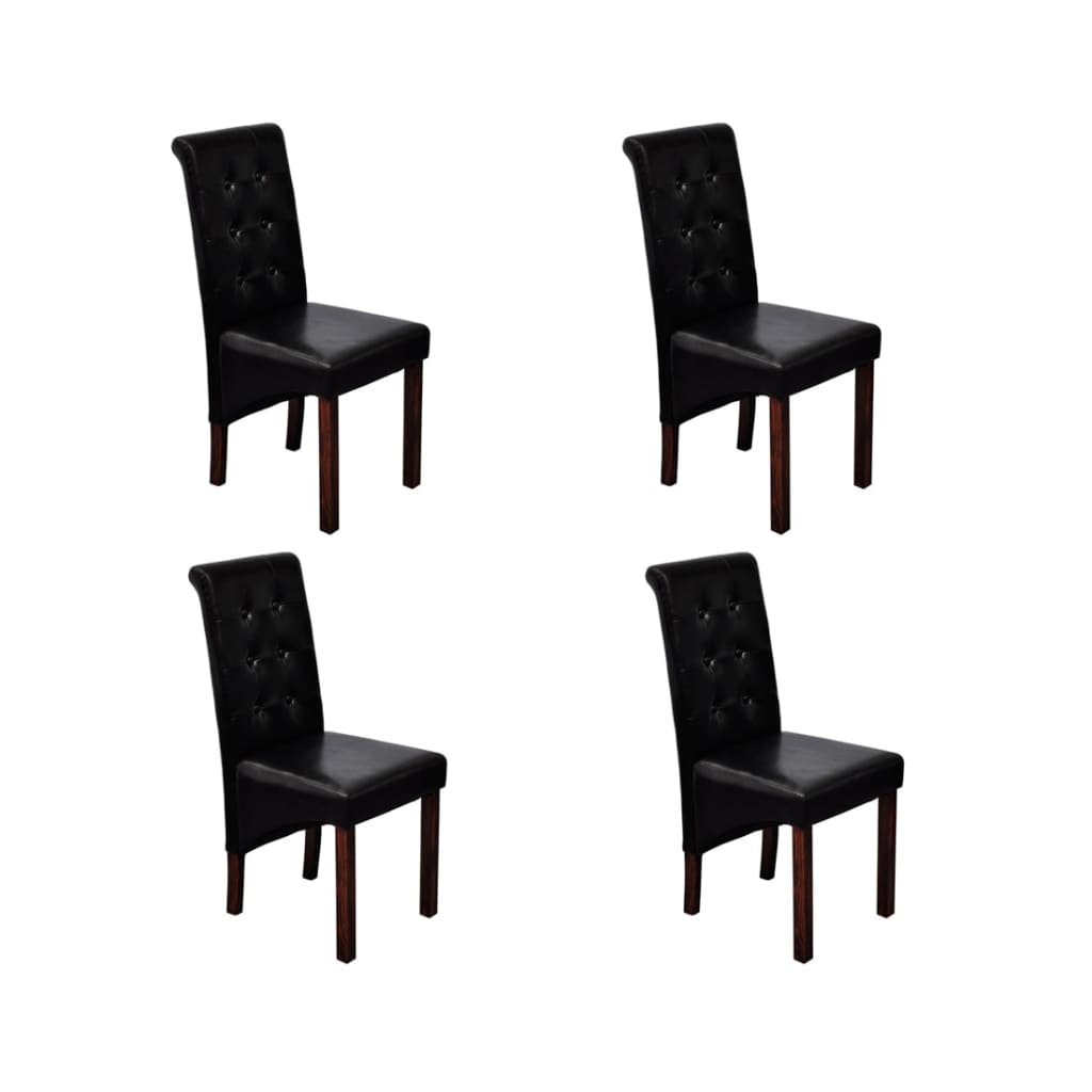 Chaise Industrielle en Cuir Synthétique Noir-Noir-4-La-Fabrique-Industrielle