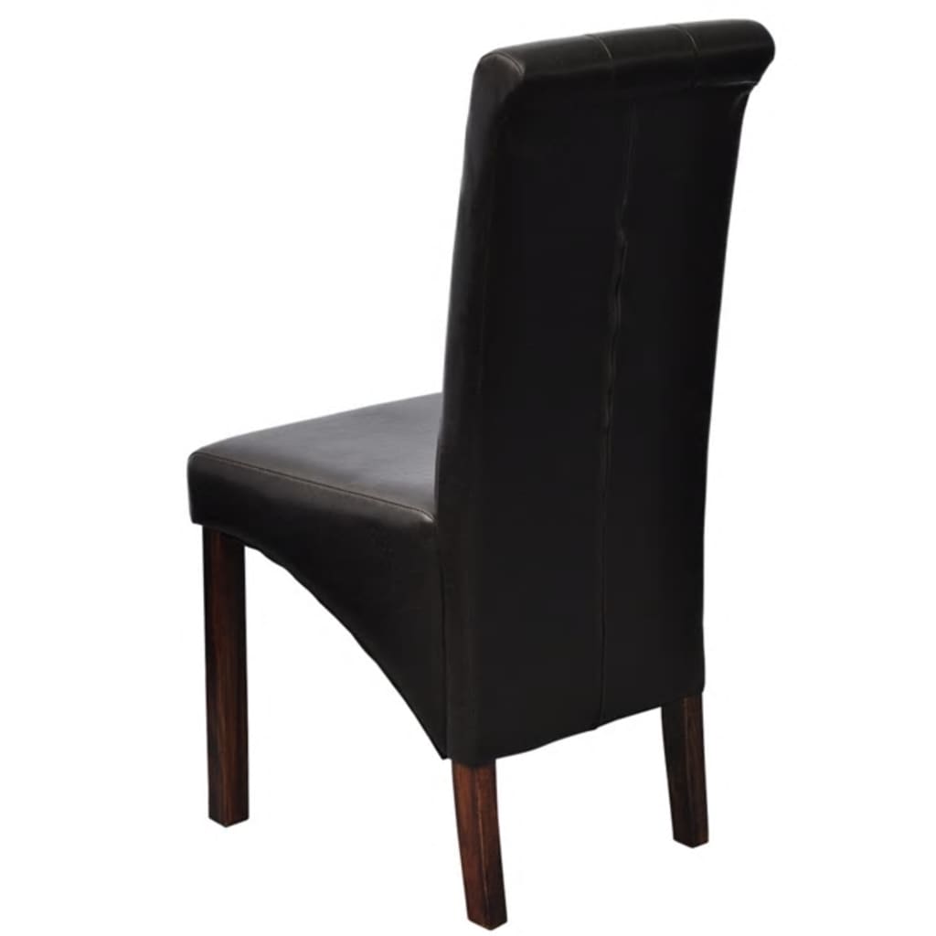 Chaise Industrielle en Cuir Synthétique Noir-La-Fabrique-Industrielle