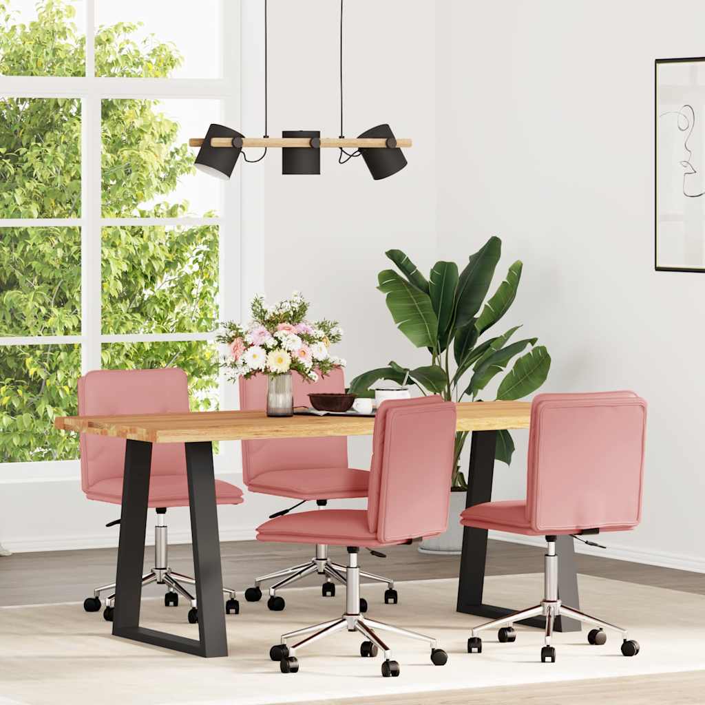 Chaise Industrielle en Cuir et Métal-Rose-4-La-Fabrique-Industrielle