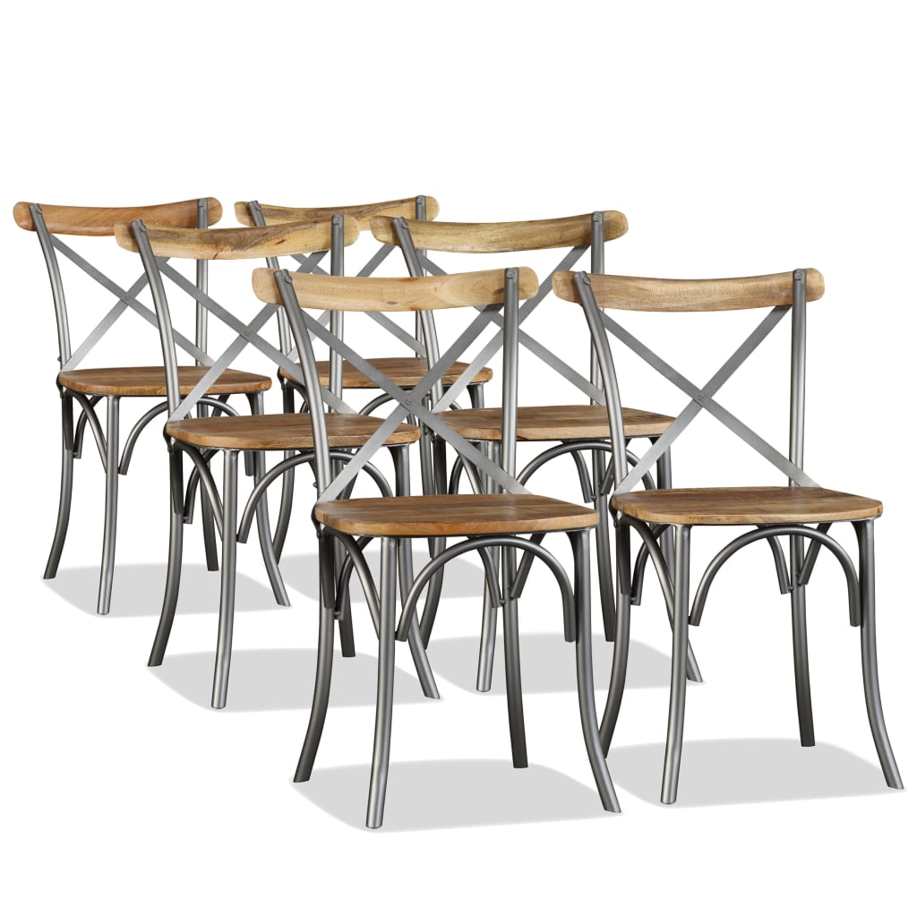 Chaise Industrielle en Métal et Bois de Manguier-6-La-Fabrique-Industrielle