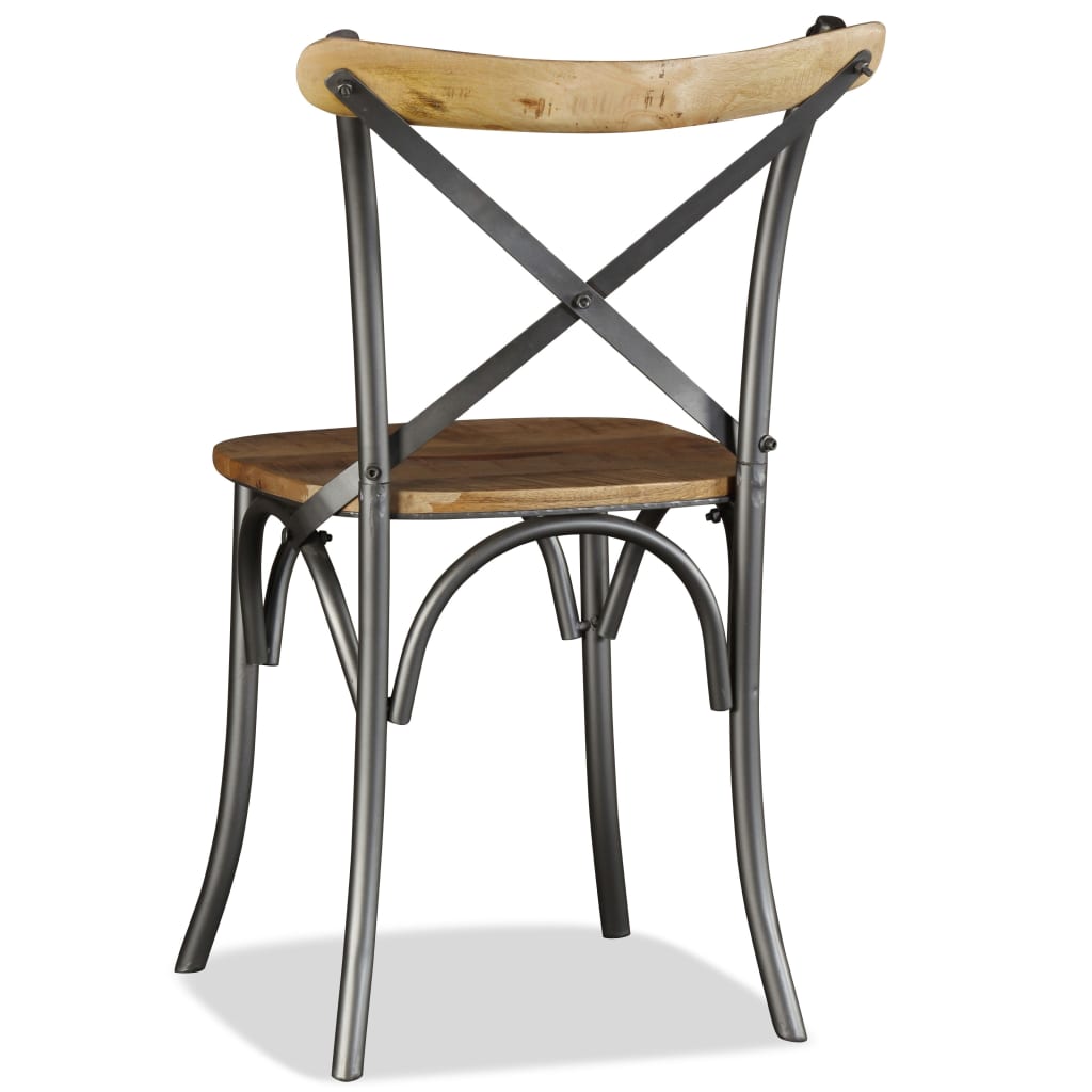 Chaise Industrielle en Métal et Bois de Manguier-La-Fabrique-Industrielle