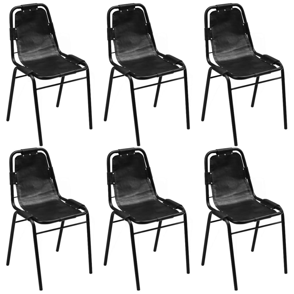 Chaise Industrielle en Métal et Cuir Vintage Noir-6-La-Fabrique-Industrielle