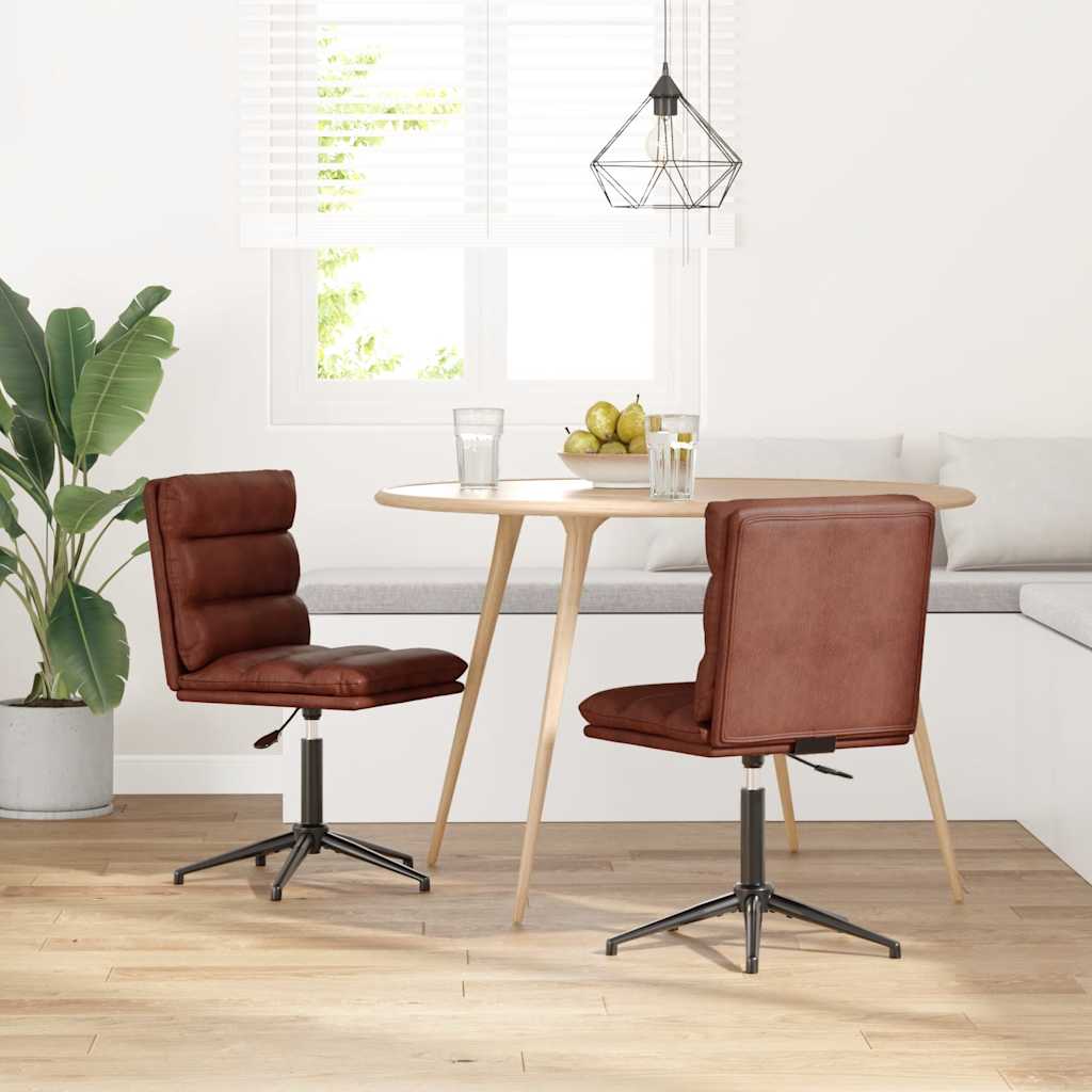 Chaise Industrielle en Simili Cuir Marron-marron brillant-2-La-Fabrique-Industrielle