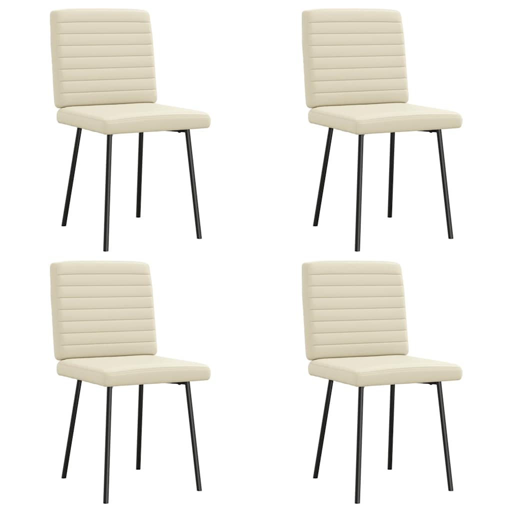 Chaise Industrielle en Simili Cuir et Métal-Crème-4-La-Fabrique-Industrielle