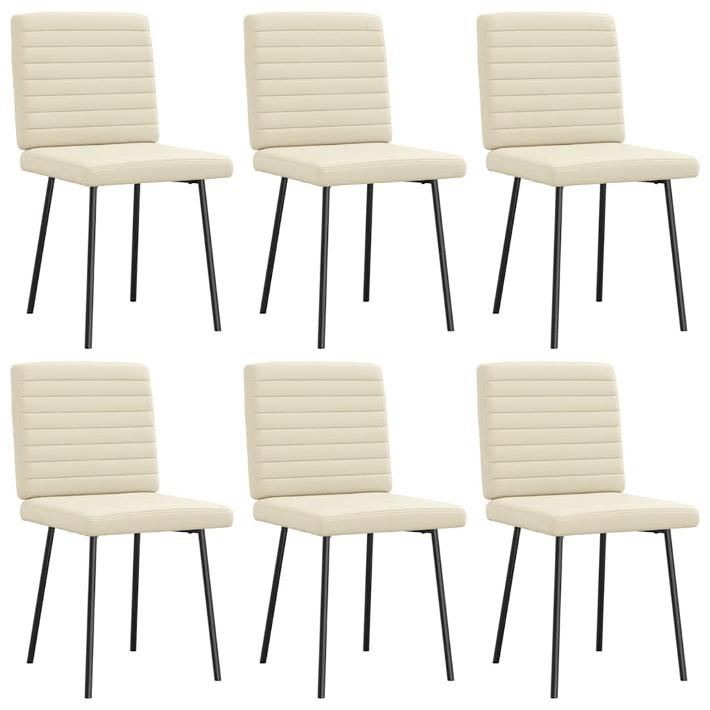 Chaise Industrielle en Simili Cuir et Métal-Crème-6-La-Fabrique-Industrielle