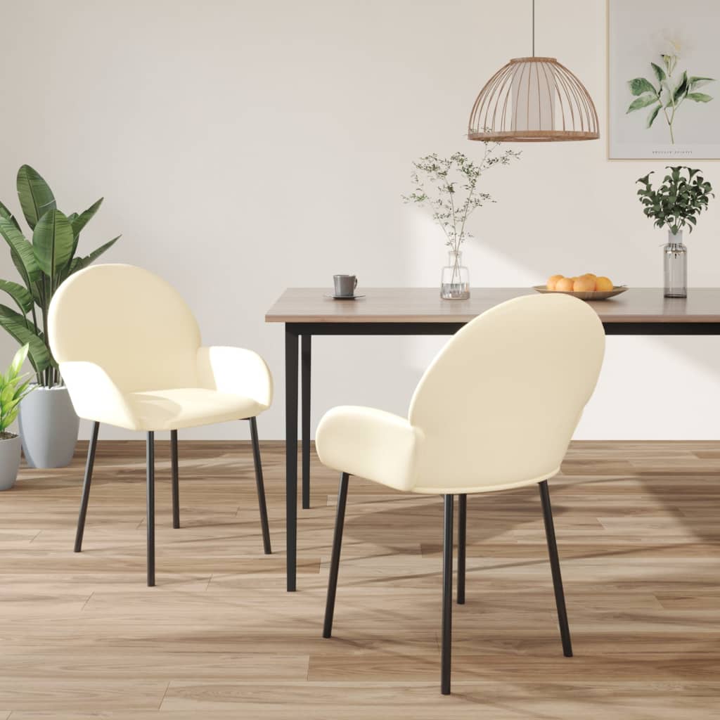 Chaise Industrielle en Similicuir et Pieds Métal-Crème-2-La-Fabrique-Industrielle