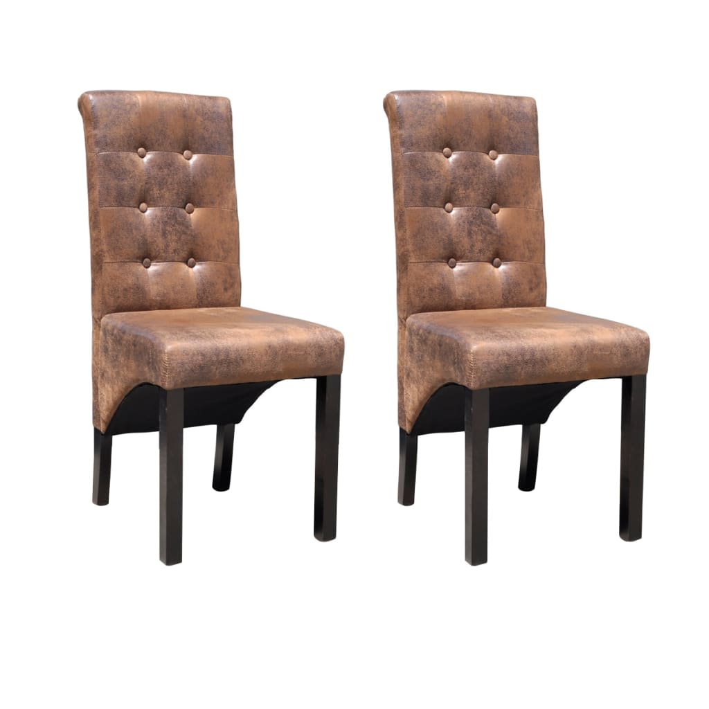 Chaise Vintage en Cuir et Bois Industriel-Marron-2-La-Fabrique-Industrielle