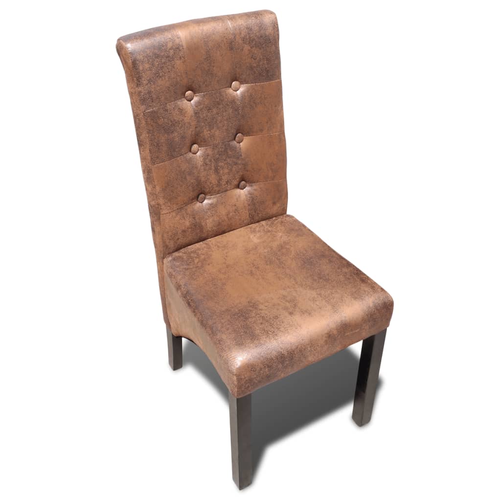 Chaise Vintage en Cuir et Bois Industriel-La-Fabrique-Industrielle