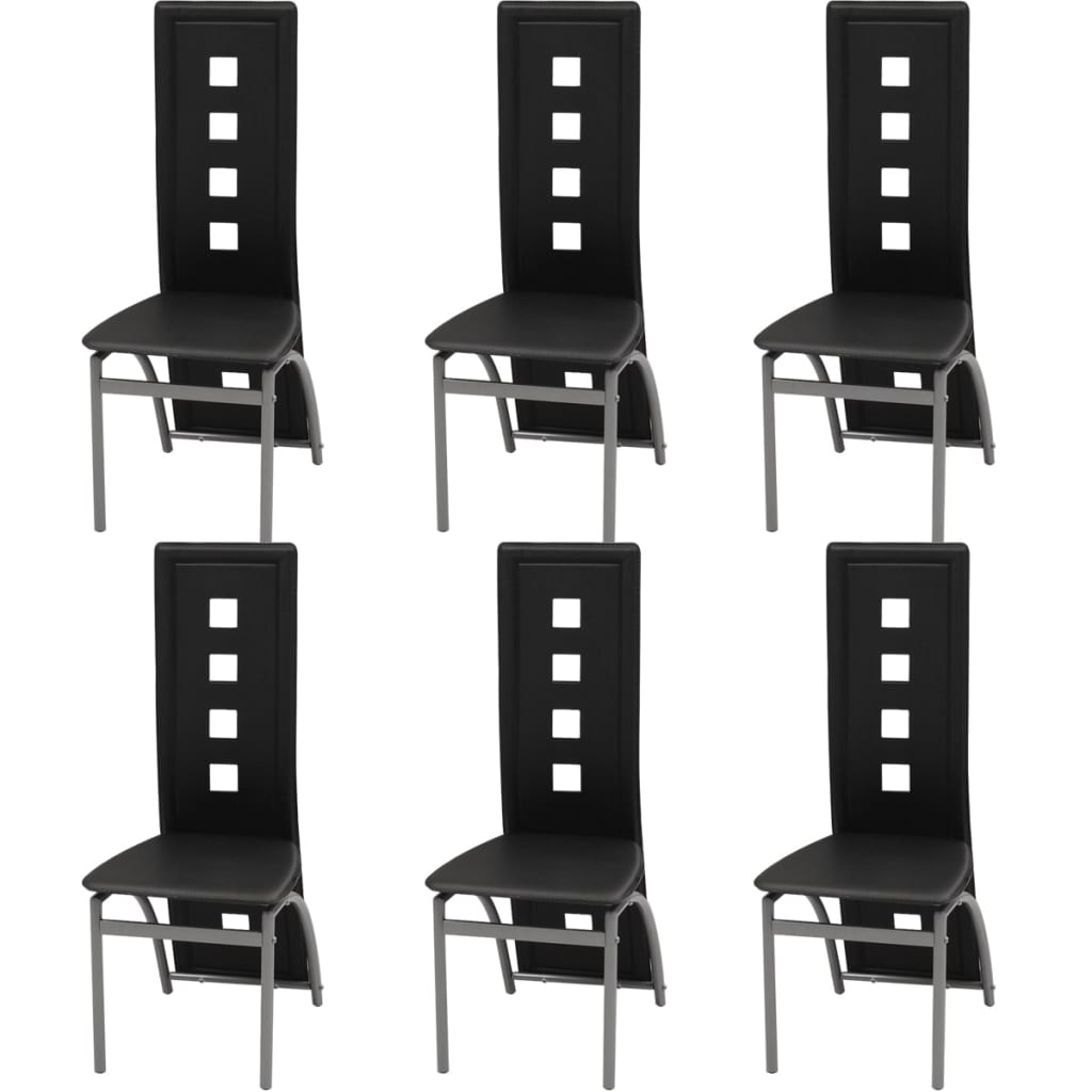 Chaise en Simili Cuir Design et Cadre Acier-Noir-6-La-Fabrique-Industrielle