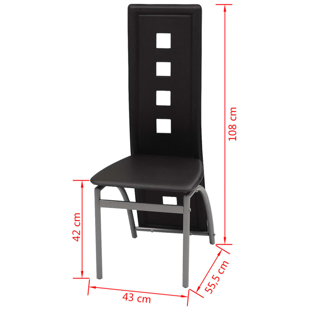 Chaise en Simili Cuir Design et Cadre Acier-La-Fabrique-Industrielle