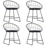 Chaises À Manger Similicuir Lot De 4 Acier-Noir-4-La-Fabrique-Industrielle