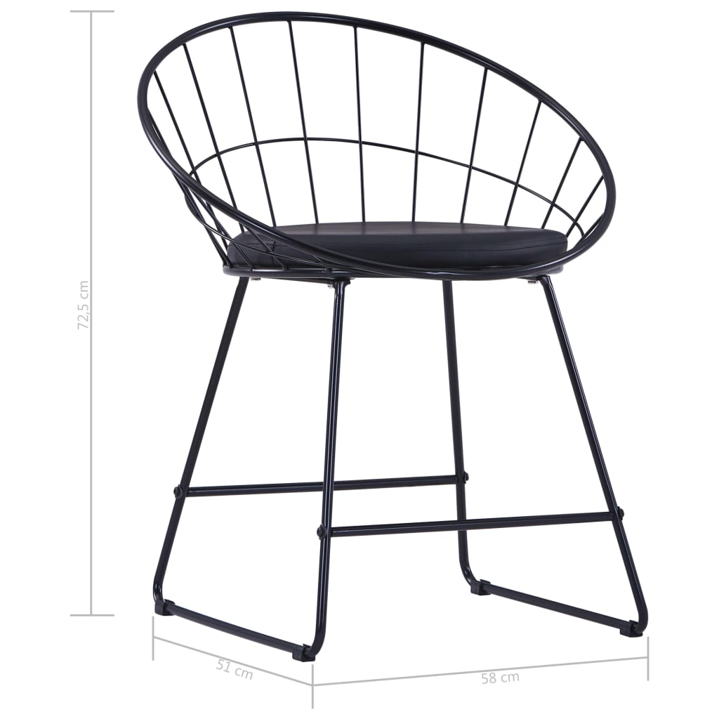 Chaises À Manger Similicuir Lot De 4 Acier-La-Fabrique-Industrielle