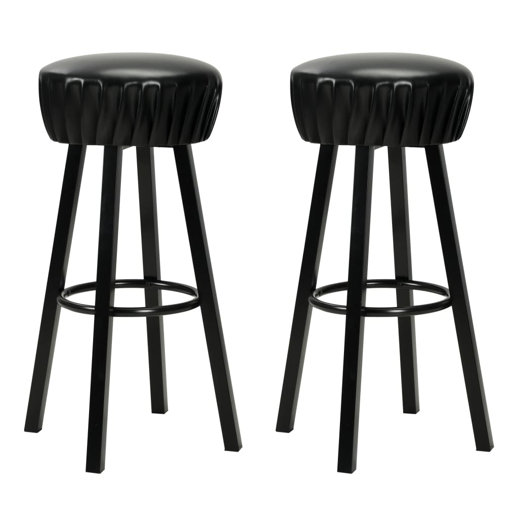 Chaises De Bar Lot De 2 Similicuir-Noir-2-La-Fabrique-Industrielle